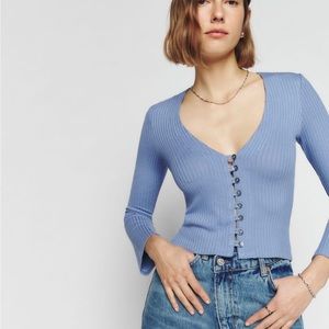 Reformation, Gellar Knit Top, S, color: Viola